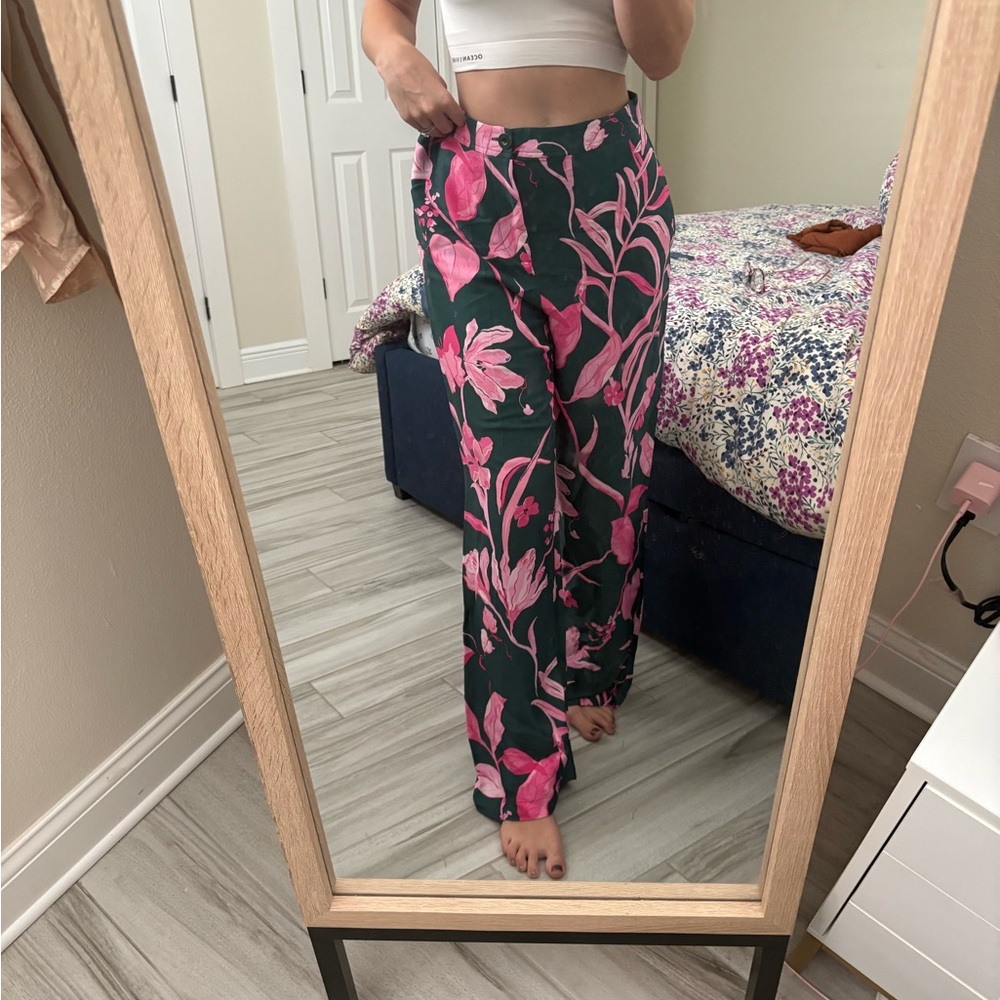 Anthropologie Floral Trousers